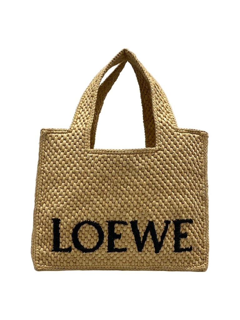 Loewe Tote Font Small Beige Black Dark Brown